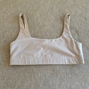 Vuori Lux Rib Daily Bra Womens Size M Pale Grey Heather